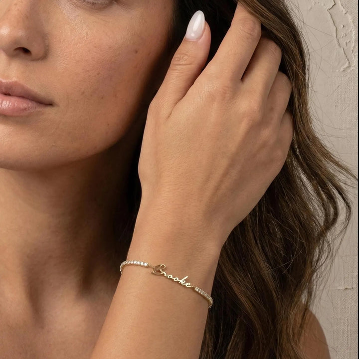 BRACELET PERSONNALISÉ AVEC PRÉNOM ET ZIRCONE