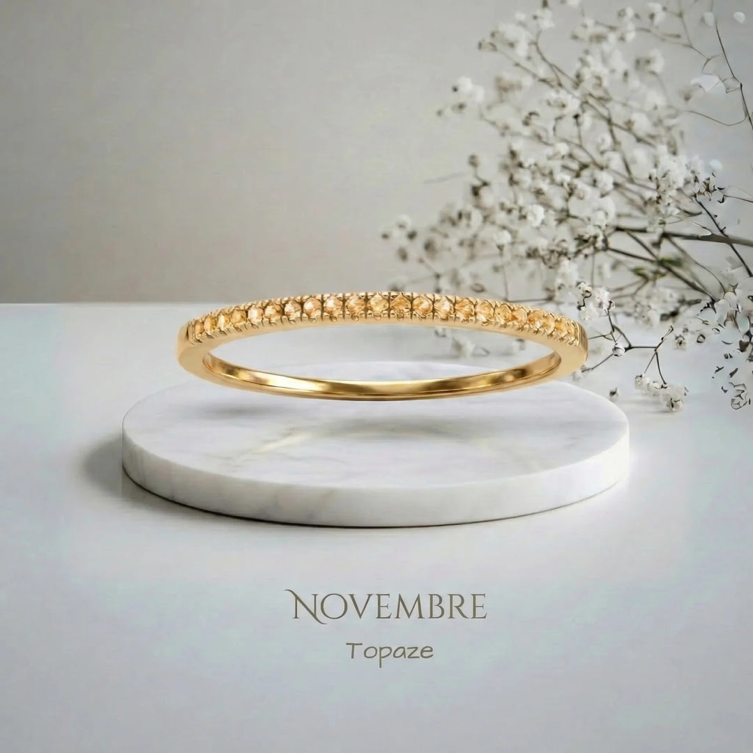 BAGUE AVEC PIERRE DE NAISSANCE