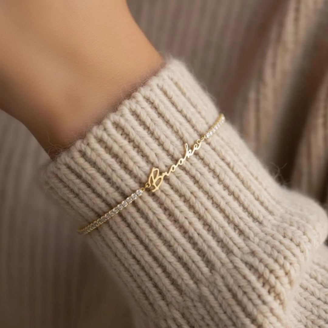BRACELET PERSONNALISÉ AVEC PRÉNOM ET ZIRCONE