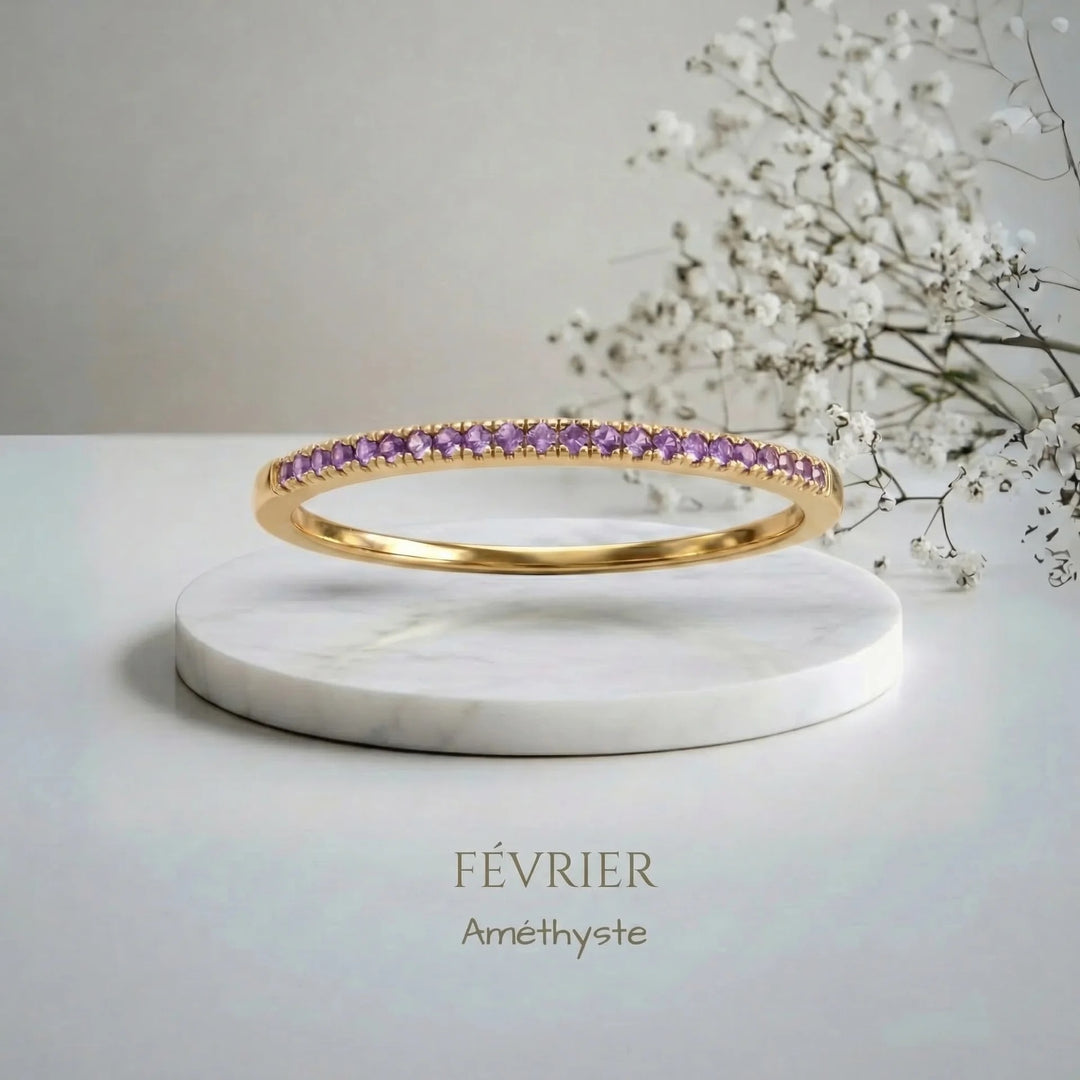BAGUE AVEC PIERRE DE NAISSANCE