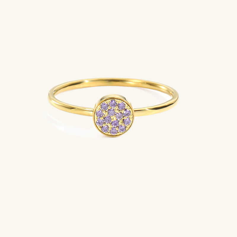 BAGUE CLASSIQUE AVEC PIERRE DU MOIS DE NAISSANCE