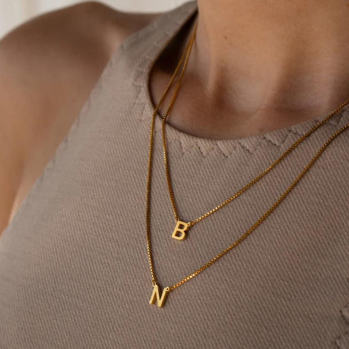 COLLIER À DOUBLE LETTRE