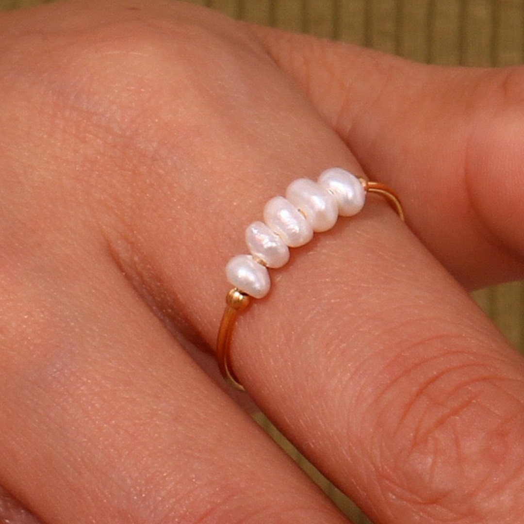 BAGUE AVEC PERLES D'EAU DOUCE
