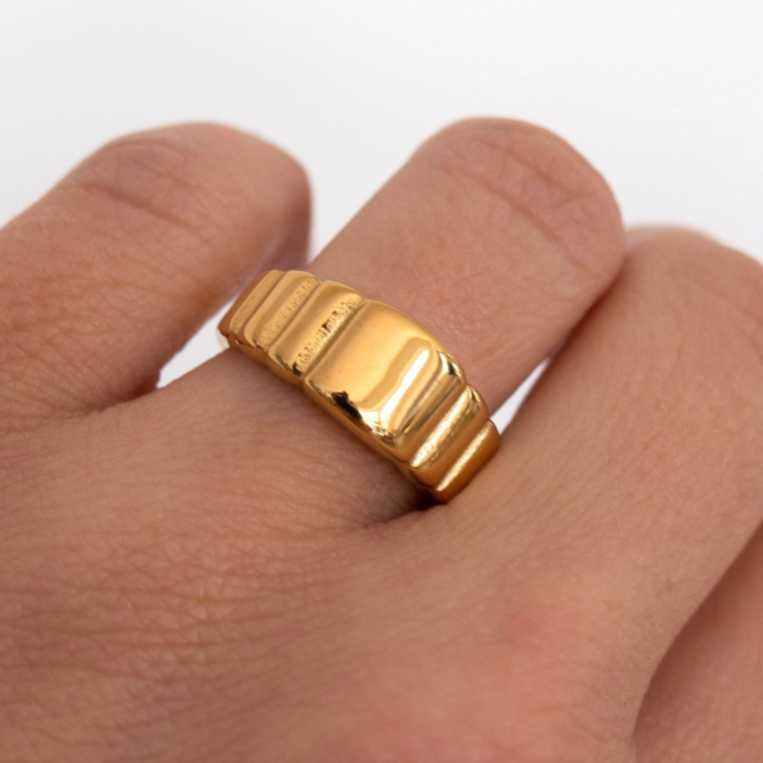 BAGUE GODRONNÉE
