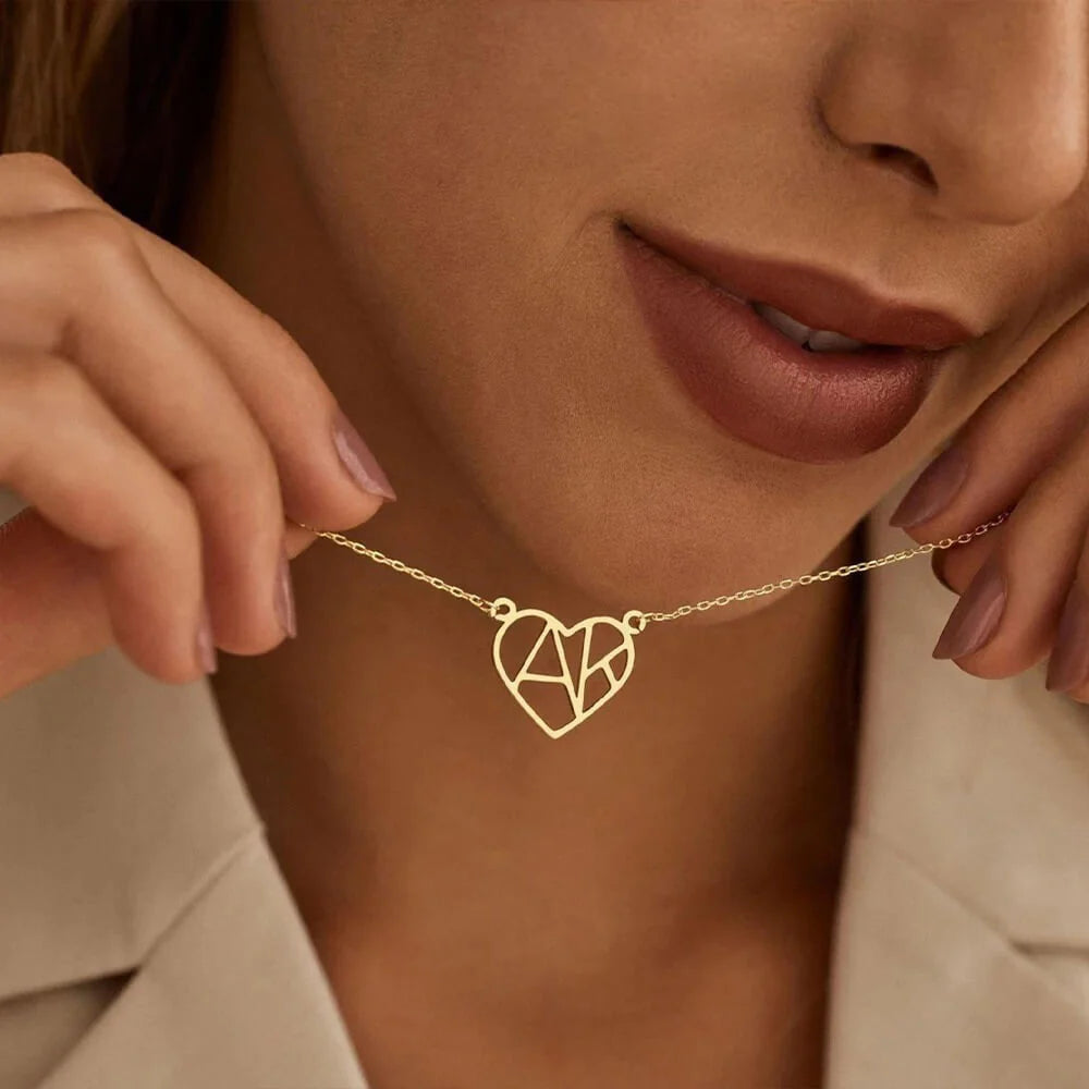 COLLIER CŒUR INITIAL