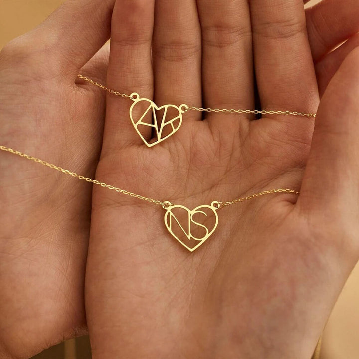 COLLIER CŒUR INITIAL