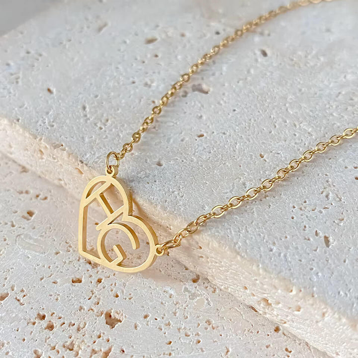 COLLIER CŒUR INITIAL