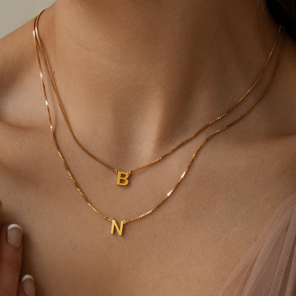 COLLIER À DOUBLE LETTRE