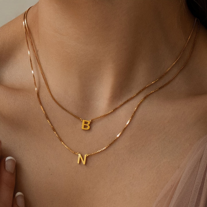 COLLIER À DOUBLE LETTRE