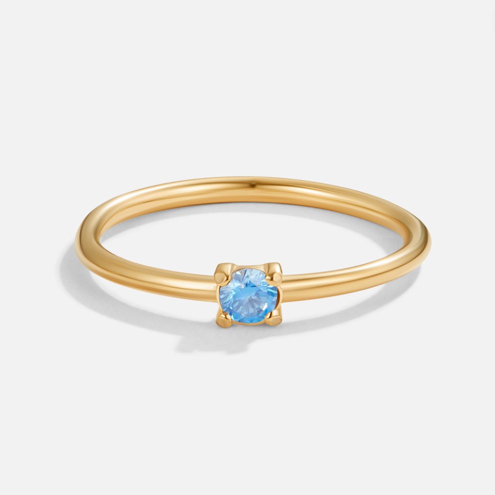 BAGUES EN OR AVEC PIERRE DE NAISSANCE