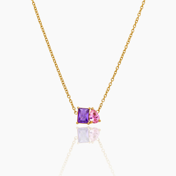 COLLIER TOI ET MOI AVEC PIERRES DE NAISSANCE