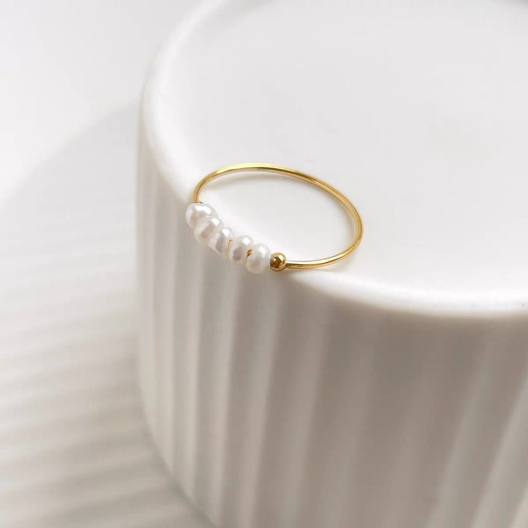 BAGUE AVEC PERLES D'EAU DOUCE
