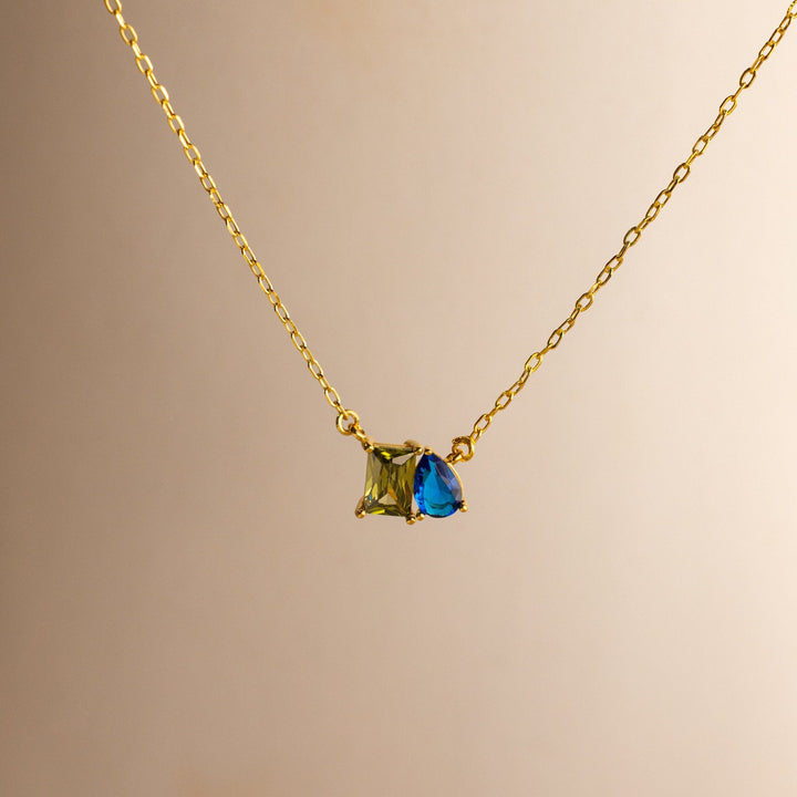 COLLIER TOI ET MOI AVEC PIERRES DE NAISSANCE