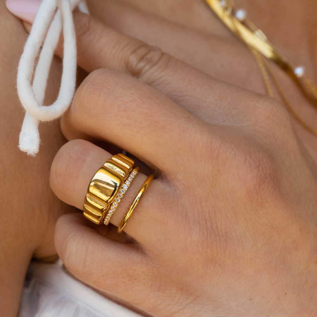 BAGUE GODRONNÉE