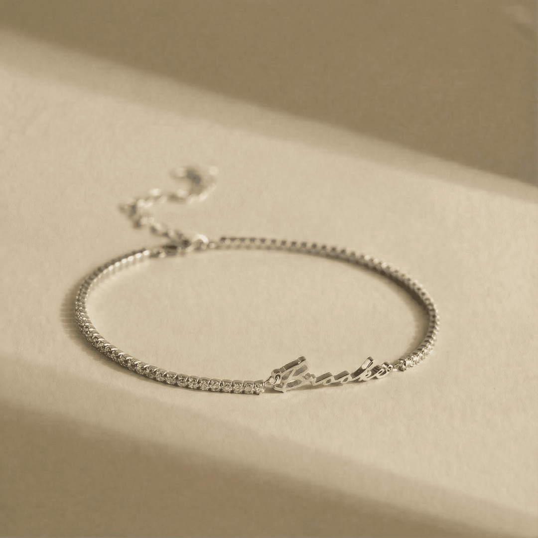 BRACELET PERSONNALISÉ AVEC PRÉNOM ET ZIRCONE