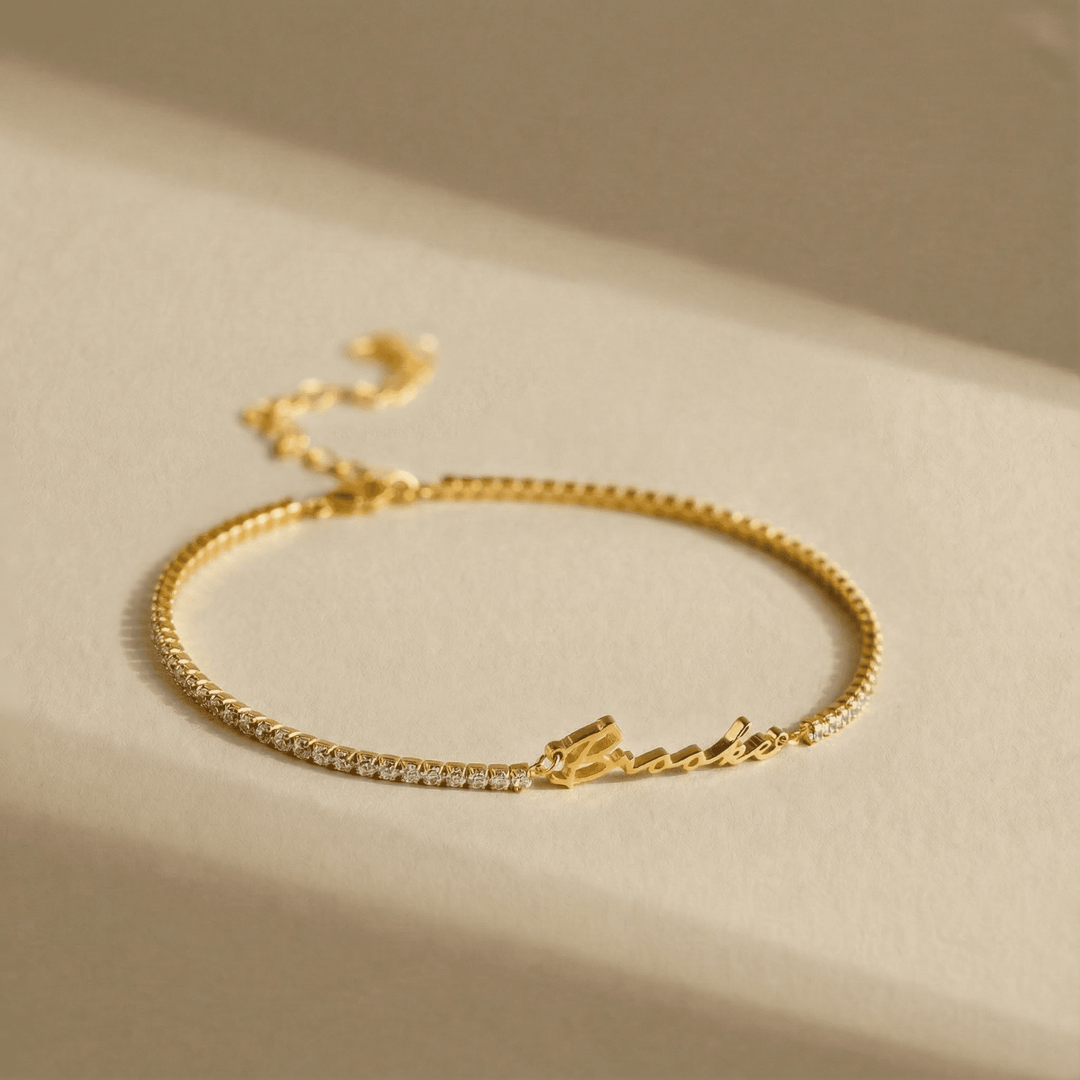 BRACELET PERSONNALISÉ AVEC PRÉNOM ET ZIRCONE