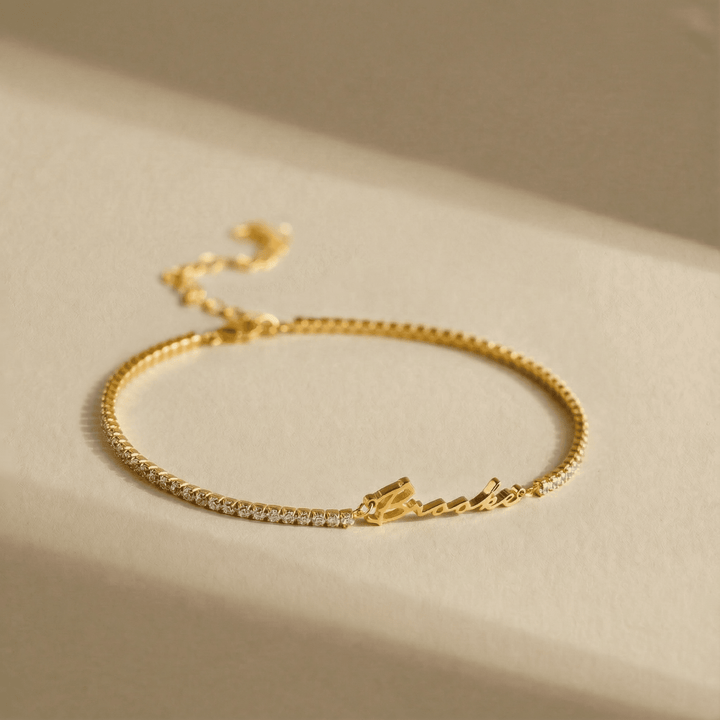 BRACELET PERSONNALISÉ AVEC PRÉNOM ET ZIRCONE