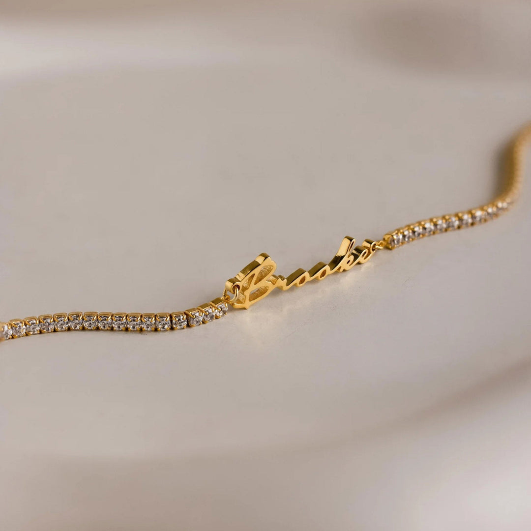 BRACELET PERSONNALISÉ AVEC PRÉNOM ET ZIRCONE