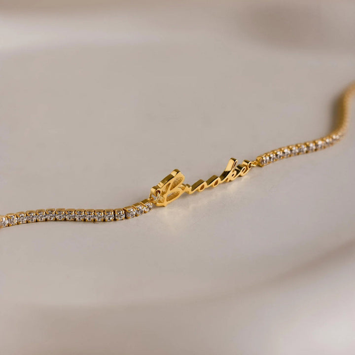 BRACELET PERSONNALISÉ AVEC PRÉNOM ET ZIRCONE