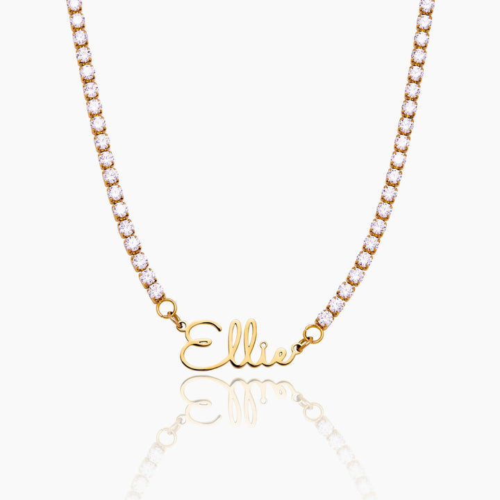 COLLIER TENNIS AVEC PRÉNOM