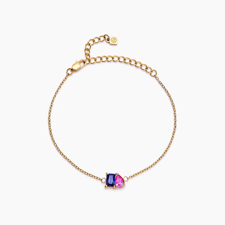 BRACELET DUO ÉTERNEL AVEC PIERRES DE NAISSANCE