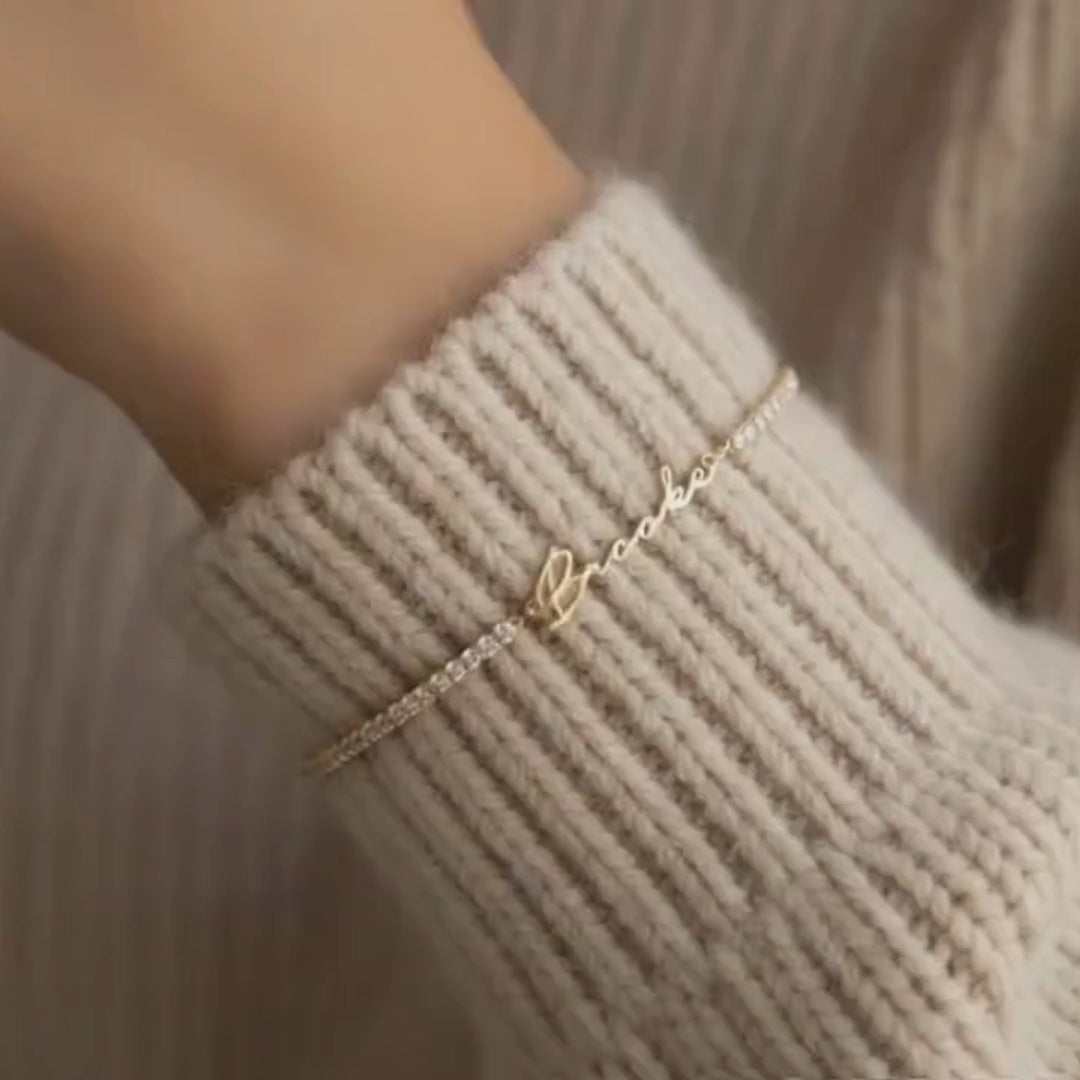 BRACELET PERSONNALISÉ AVEC PRÉNOM ET ZIRCONE