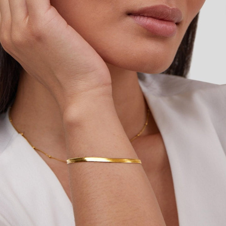 BRACELET À MAILLONS SERPENT